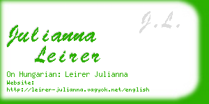 julianna leirer business card